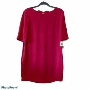 Bar III Bow Back Pink Shift Dress Womens